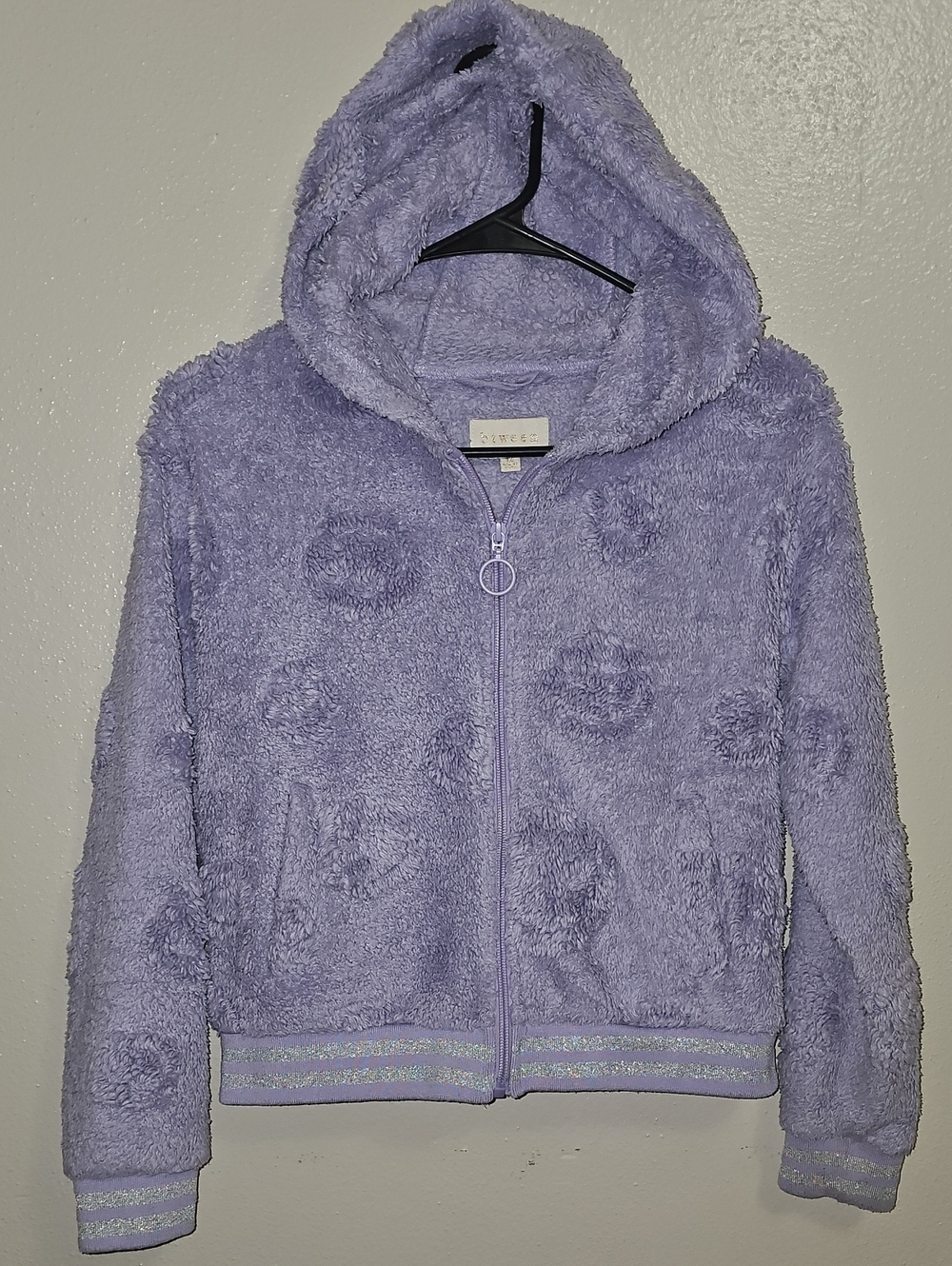 Cozy Lavender Hooded Zip-Up Jacket - Kids